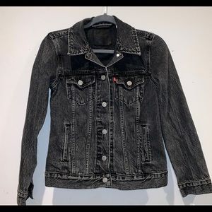 Levi’s black acid wash denim jacket
